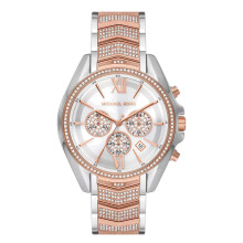 Michael Kors MK7225 Whitney Chronograph Silver Dial Two Tone Ladies Watch
