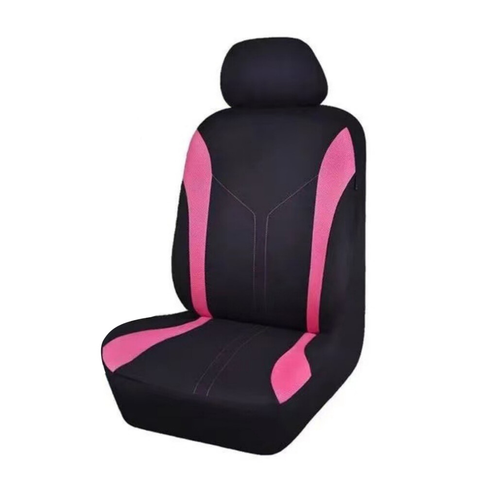 Universal Fit Car Seat & Headrest Covers Breathable With Y Line Design 1 Seat Pink 7754004621879