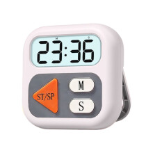 High Accuracy Digital Timer with Adjustable Volumes Suitable for Cooking Baking White top