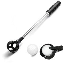 Golf Ball Retriever Telescopic Stainless Steel Tool, Portable Retractable Scoop with Automatic Locking, Lightweight Pick Up Saver for Golf Course Pon