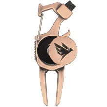 SWIFTEE Golf Divot Pitch Mark Repair Tool 7-in-1 - Club Holder, Brush, Clip Buckle, Groove Cleaner, Bottle Opener, Ball Marker, Divot Tool - Gift Box