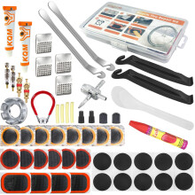 Ghguole Bike Tire Puncture Repair Kit,57pcs Bike Tyre Patch Repair Kit,Bicycle Tyre Repair Kit- 30 Repair Patches,4 Tyre Levers,Storage Cas-All Bicyc