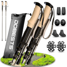 DOBESTS Walking Hiking Poles, 2 Pack Folding Trekking Stick with Quick Lock System, Nordic Walking Sticks for Women and Men, Walking Poles Lightweigh