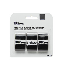 Wilson Padel Profile Overgrip, 3-Pack, Black, WR8416601001