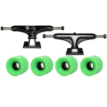 Skateboard Trucks With Street Wheel Profession Bearings For Pu.rple Wheel Black Bracket