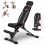 Roygym Foldable Weight Bench, Adjustable Workout Bench Press with 1