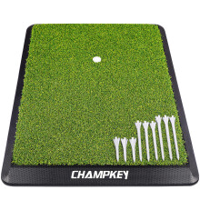 Champkey Premium Turf Golf Hitting Mat (9 Golf Tees & 1 Rubber Tee) -
