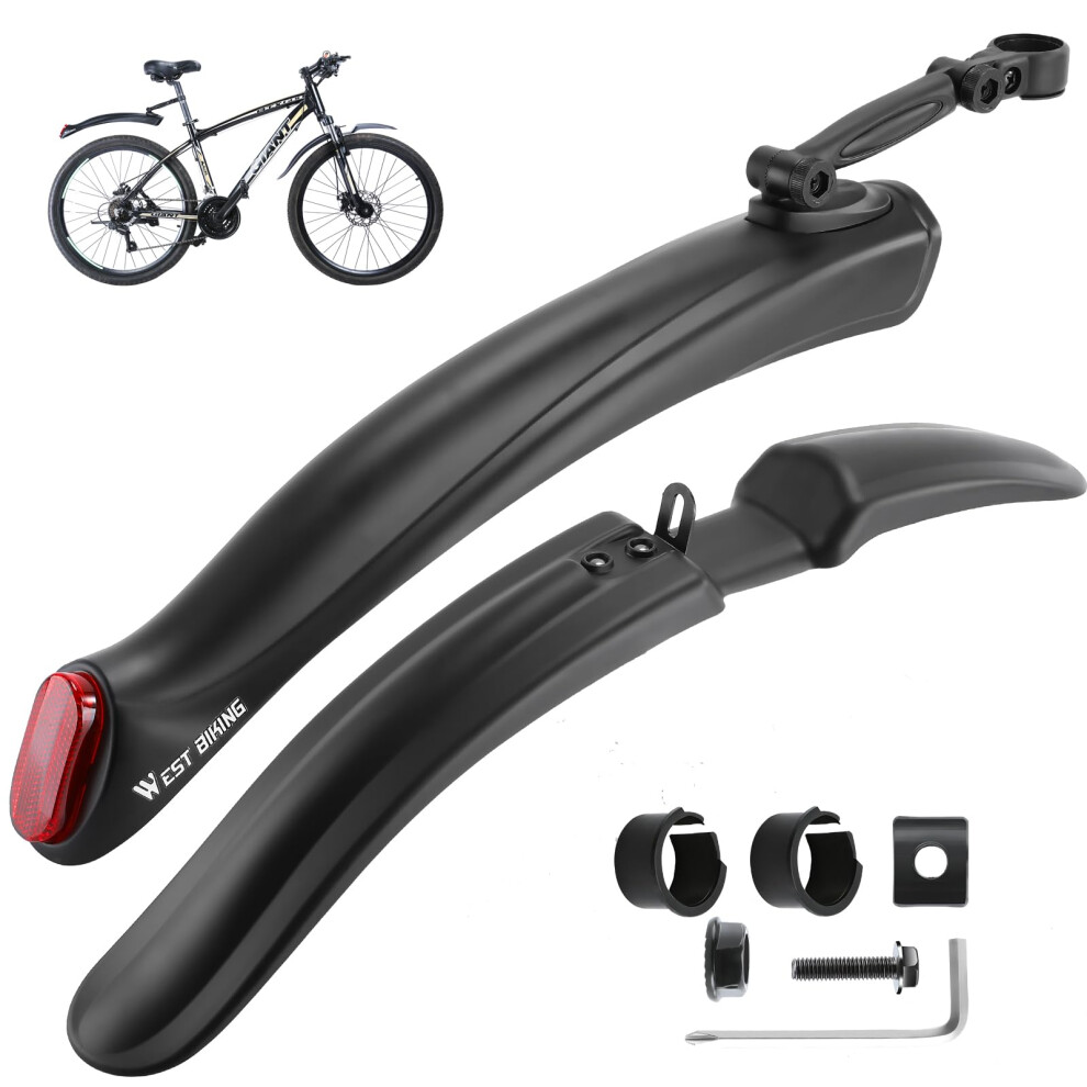 Photos - Bicycle Parts ICOCOPRO MTB Mudguards Set,Adjustable Bike Mudguards with Reflectors,Universal Mud Guards for Mountain Bike,Full Cover Thick