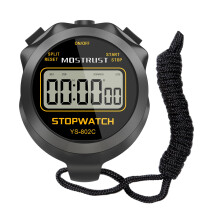 MOSTRUST Digital Simple Stopwatch, Single Lap/Split Basic Stopwatch, No Clock No Alarm No Calendar with Lanyard for Swimming Running Sports Training