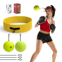 OOTO Upgraded Boxing Reflex Ball, 2 Boxing Training Balls with Elastic Headband,Best Boxing Equipment for Adult/Kids Reaction Agility Hand Eye Coord