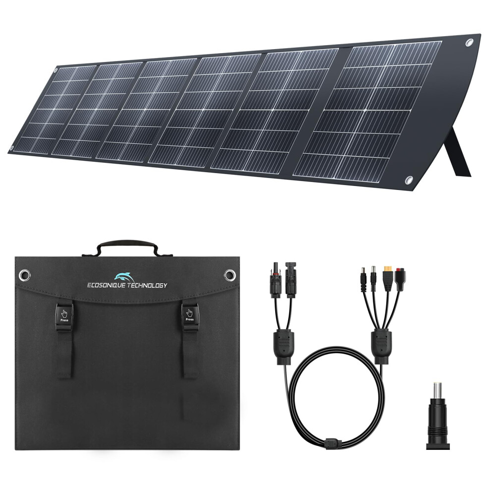 Ecosonique 200W Portable Solar Panel, Foldable & Lightweight With Kickstand, Usb-C Pd3.0 & Usb-A Qc3.0, Mc4 & Multi-Output For Power Stations, Genera 5006421711414