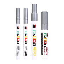 4Pcs Water and Oil Resistant Stone Paint Pen Sunproof Tombstone Paint Marker Pen Silver