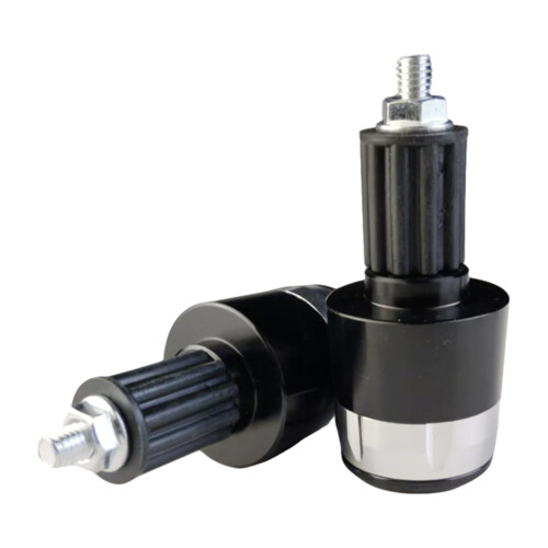 Pair Motorcycle Handlebar End Caps Strong Aluminum Adapter for Protection Silver
