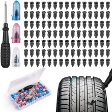 Samulee 106pcs Tyre Repair Kit Rubber Nails with Screwdriver, Car Puncture Repair Kit,Car Tyre Puncture Repair Kit, Tyre Puncture Repair Kit for Auto