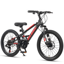 Glerc Skyline kids mountain bike for boys girls, 20 inch bike for 6 7 8 9 10 11 12 years teenagers, 3 or 7 speed bike with front suspension & disc br