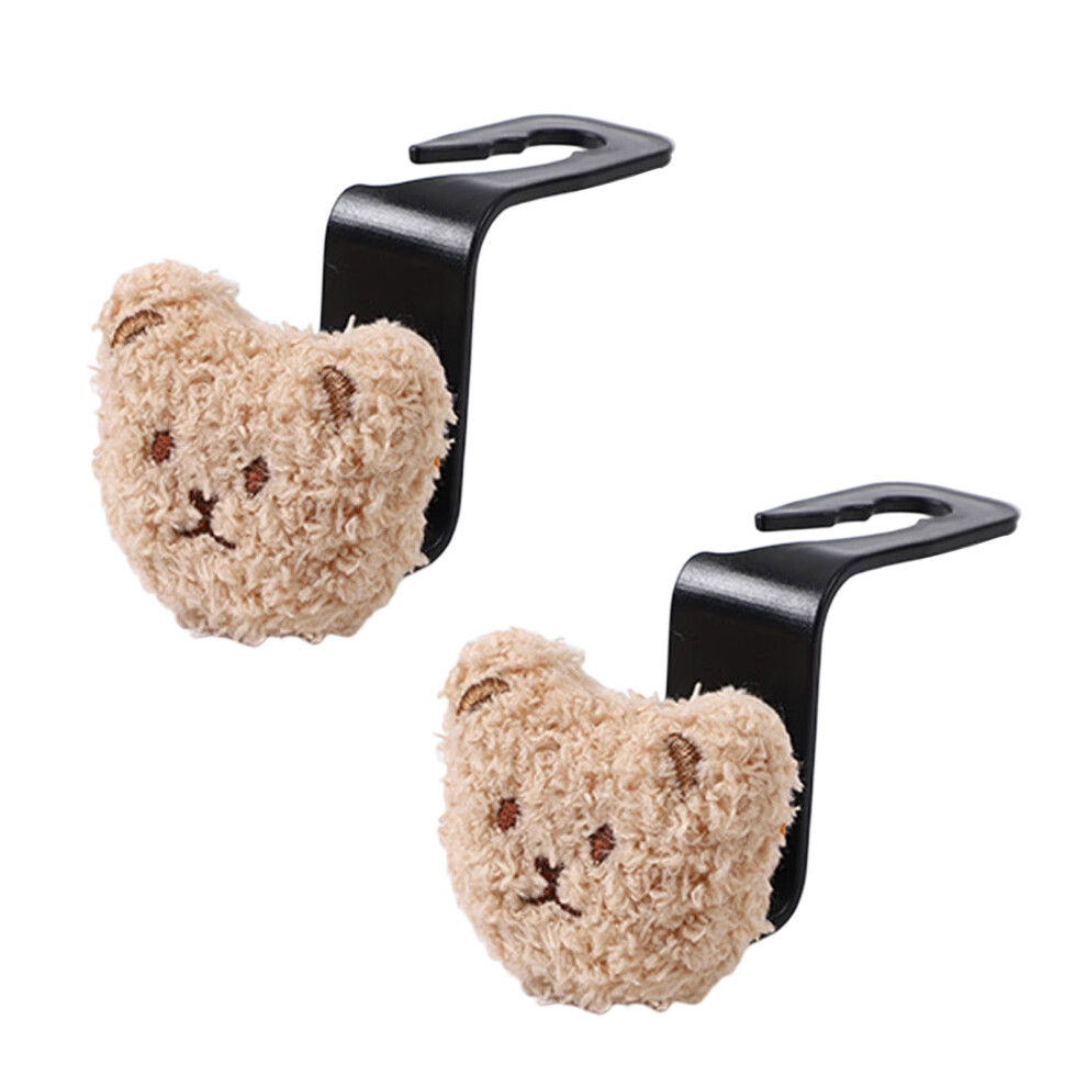 Car Seat Headrest Hook Auto Back Seat Organizers Hanger Handbag Organizer Black And Khaki 7754004622647