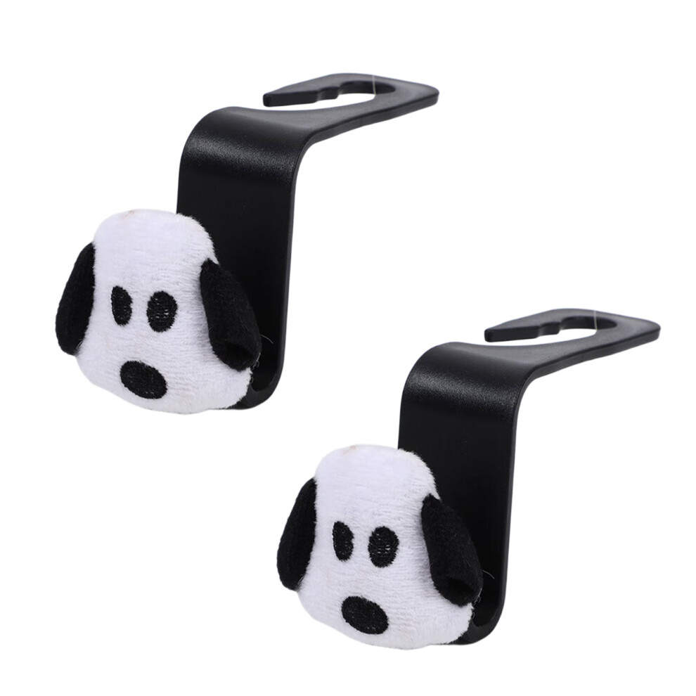Car Seat Headrest Cartoon Hook Storage Hanger For Handbag Purse Coat Black And Bwhite 7754004622692