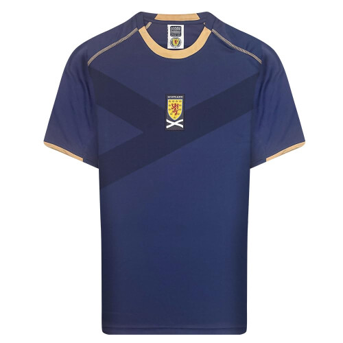 Score Draw Scotland 2007 Home Retro Shirt Blue Medium Polyester