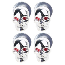 Motorcycle License Plate Mounting Hardware Skull Style Bolts Quick Installation Silver 4