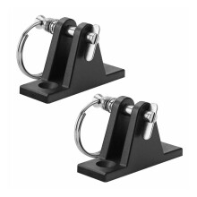 Bimini Top Deck Hinge Nylon Bases And Stainless Steel Pins For Boat Canopy 2 pack