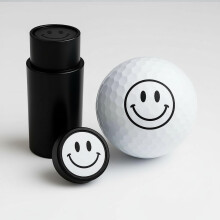 TRUE HEALTH Golf Ball Stamp, Smiley Face – Personalised Golf Ball Marker, One Second Application, Permanent, Waterproof and Smudge-Proof Ink, Durabl