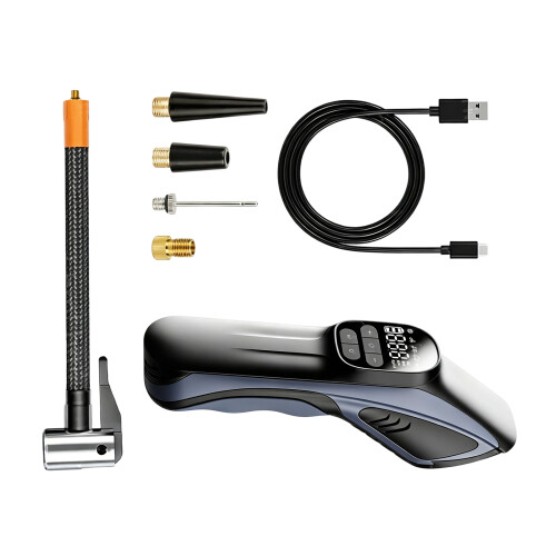 Dense Wireless Inflation System For Vehicles Featuring Emergency Light Function Sky Blue