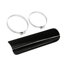 Sturdy Aluminum Metal Exhaust Guard For Long Distance Bikes Polished Look Black A