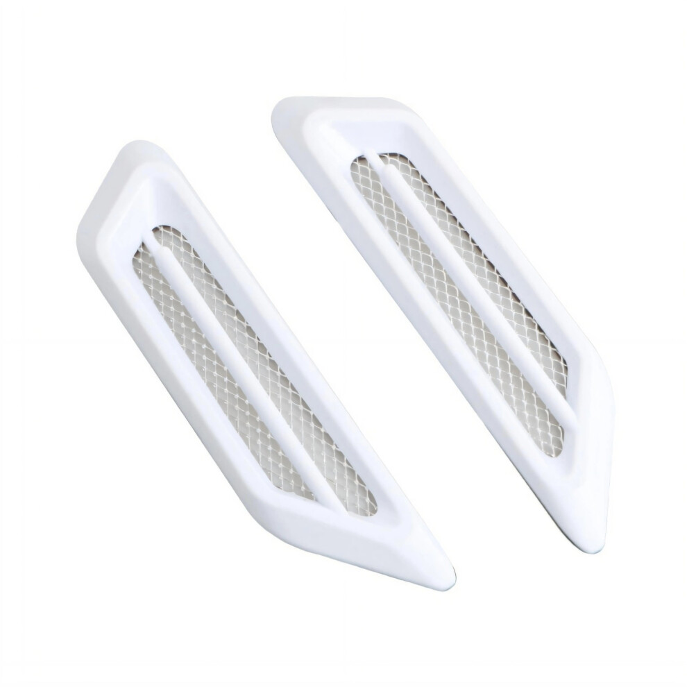 Car Exterior Shark Gill Abs Decorative Vent Sticker 17Cm Car Outside Decoration White 7754004663220