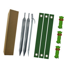 Garden Accessories Tree Stake Kit Against Weather Straightening Leaning Silver