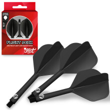 Shot! Darts Flight Deck One Piece Dart Flight and Shaft System, Reduced Deflections, Standard Shaped Flight (350 Micron), Available in Set of 3, Inbe