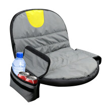 Waterproof Riding Lawn Mower Seat Protectors With Multiple Storage Gray with yellow