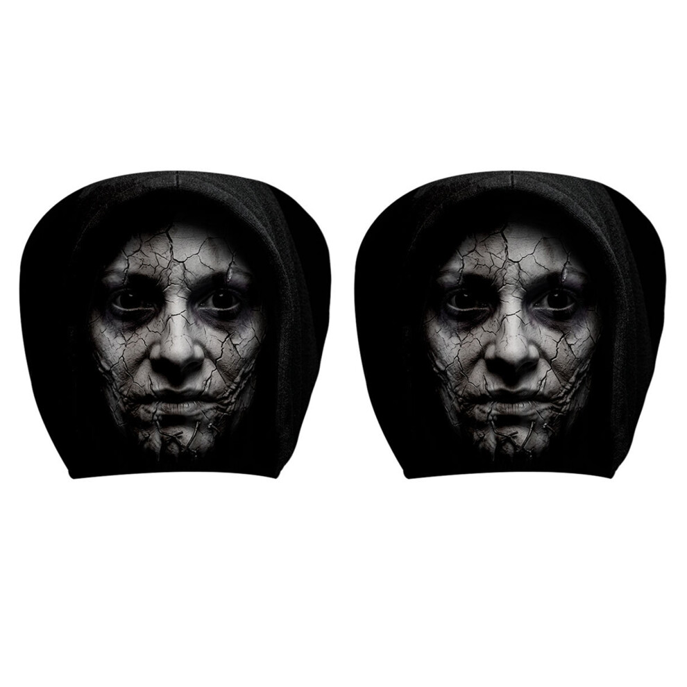 Amusing Auto Headrest Protectors Pair With Novelty Designs Premium Polyester Fabric Type G 7754004575721
