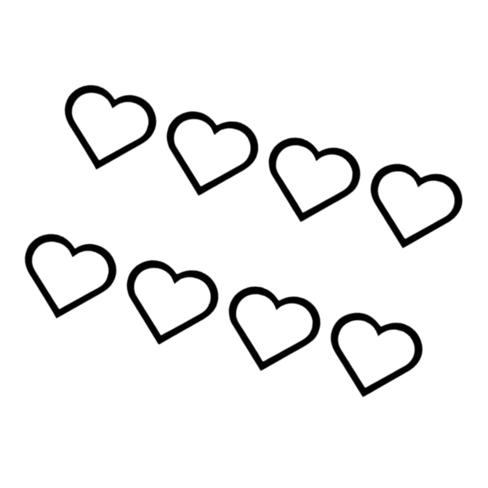 Removable Heart Design Vehicle Decal Bright Heart Shaped Sticker For Travel Black 7754004611207