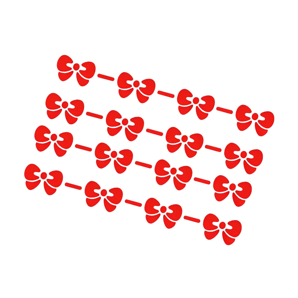 Stylish Plastic Bowknot Car Sticker Enhances Your Vehicle Appearance Day And Night Red 7754004610811