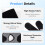 (Black, M) 1 Pair Adjustable Lace-Up Ankle Brace, Compression Support for Sprains 3