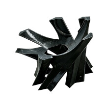 Modern Speaker Stand With Geometric Cutout Support Rack For Optimal Sound 1