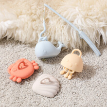 Portable 5Pcs Ocean Themed Fishing Game Toy For Child Development Bath Tub Toy