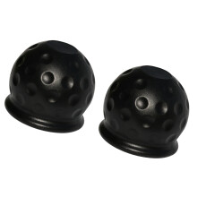 2pcs 50mm Trailer Hitch Ball Cover Heavy Duty Protector Cap Dust Waterproof Black