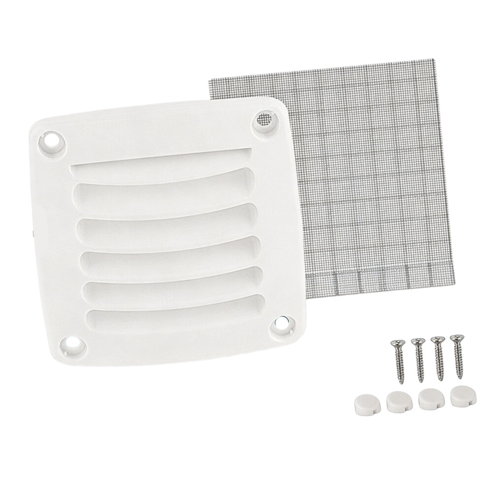 Abs Air Vent Cover Grille Side Ventilation Grille Screen For Outdoor Campers Small White 7754004575141