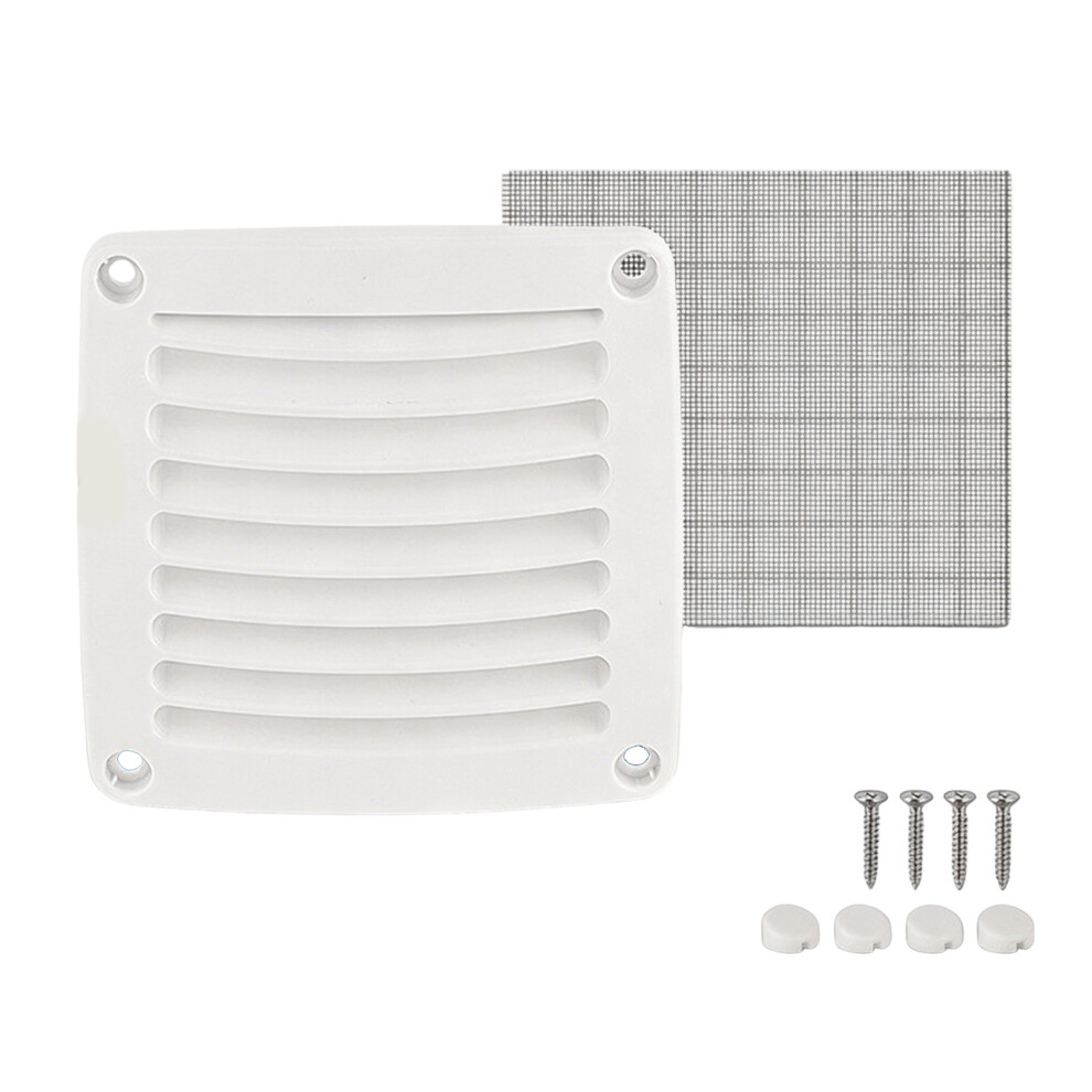 Rvs Marine Abs Air Vent Cover Louvered Grille Screen For Optimal Heat Mediums White 7754004575134