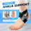 (Black, XL) 1 Pair Adjustable Lace-Up Ankle Brace, Compression Support for Sprains 6