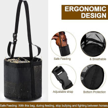 Breathable Fabric Equine Meal Bag For Outdoor Work And Stable Feeding Blue