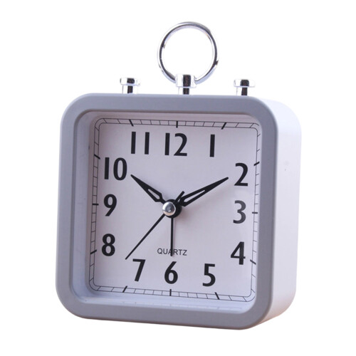 Quiet Operation Analog Alarm Clock With Large Display For Office Bedroom Grey