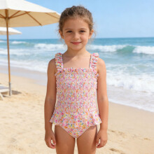 Fashion Swimming Cloth Flower Print Elegant Swimwears Polyester Texture 130