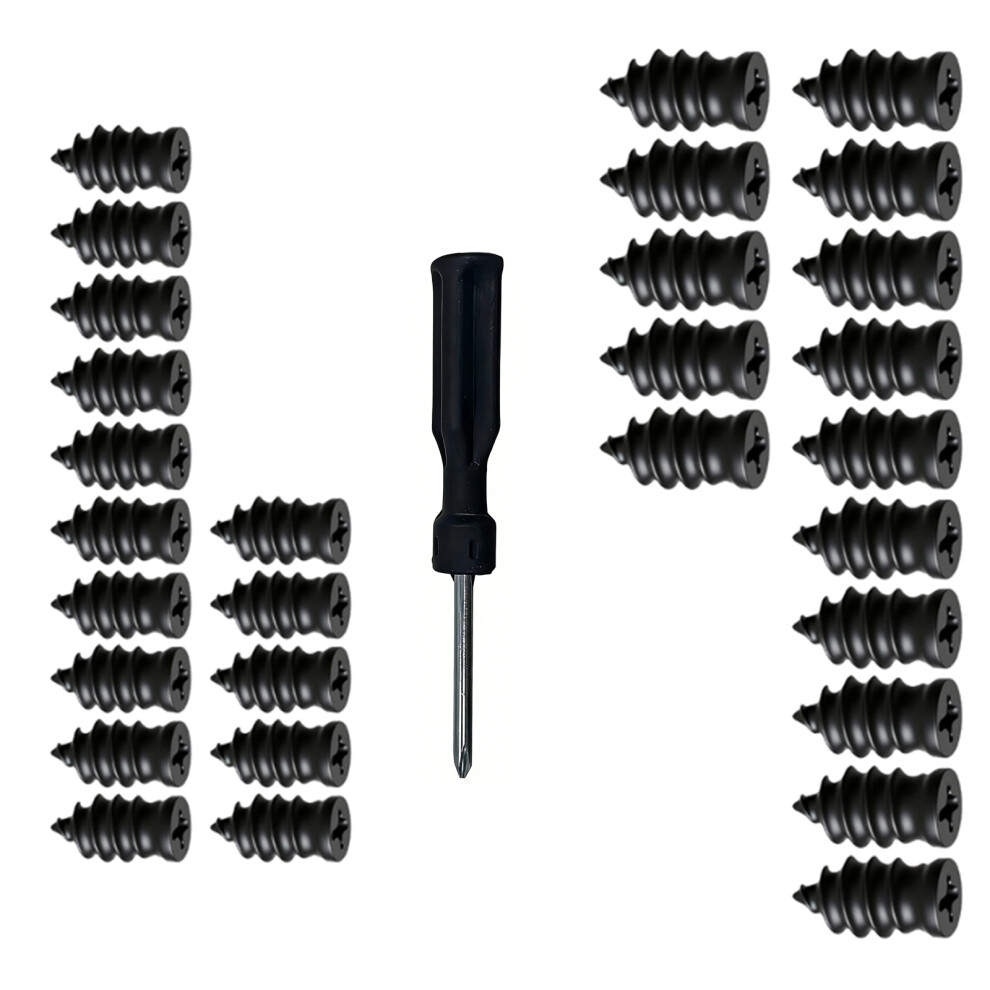 Tire Plug Kit With 30 Rubber Nails And Screwdriver Universal Flat Tire Repair 7754004629691