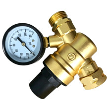 Professional Grade Water Pressure Regulator Valves with Gauges Brass Ordinary