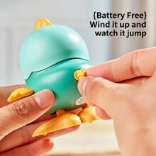 Cartoon Wind Up Chick Toy Handheld Windingup Toy Toddler Crawl Learning Toy Blue
