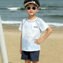 Kids Swim Outfit Including Pairing Top Breathable Fast Dry Swimsuit For Boys 4XL