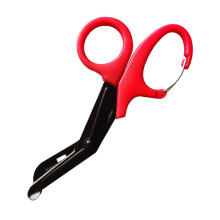 Professional Bandage Scissors For Cutting Bandages Tape Ergonomic Spring Handle Red