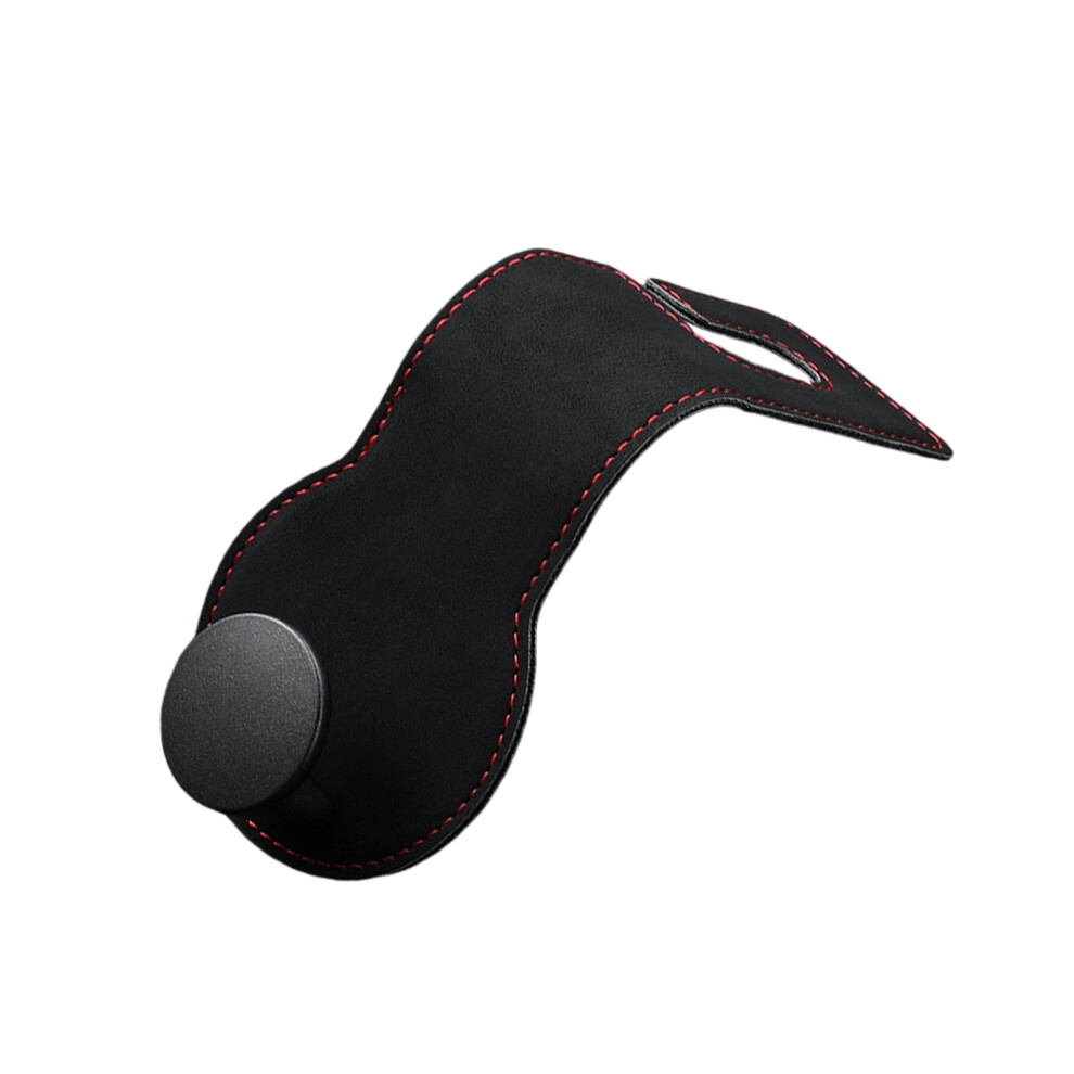 Sturdy 10Kg Capacity Auto Headrest Hook Leather & Metal Car Interior Hook 165Mm Black 7754004666375